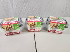 lot 81 image: 3 New Sets of GoodCook Everyware Storage Containers with Lids