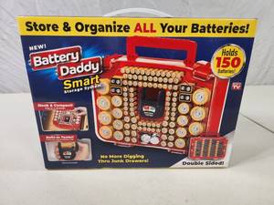 lot 91 image: New Battery Daddy Battery Organizer with Tester