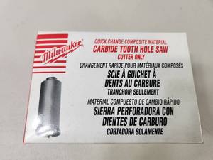 lot 96 image: New Milwaukee Carbide Tooth Hole Saw 3 inch