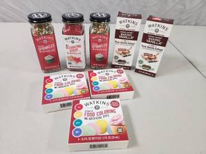 lot 113 image: New Watkins Vanilla, Decorating Sugar, Food Coloring