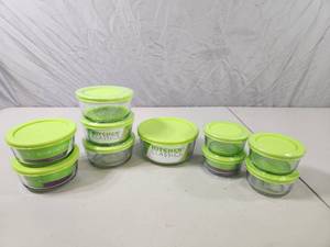 lot 128 image: New Kitchen Classics Glass Food Storage Items