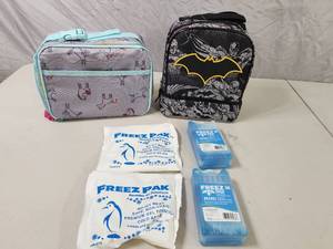 lot 143 image: 2 New Kids Lunchboxes and New Freeze Packs