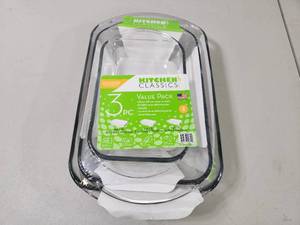 lot 151 image: New 3 Piece Kitchen Classics Ovenware Set