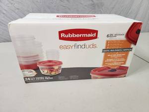lot 160 image: New 24 Piece Rubbermaid Food Storage Set