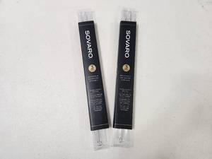 lot 179 image: 2 New Sets of Sovaro Reusable Straws with Cleaning Brushes