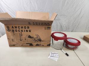 lot 186 image: New Anchor TrueSeal 19 Piece Glass Storage Set