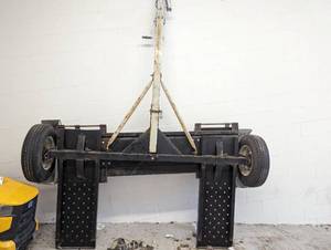 lot 6 image: Vehicle dolly trailer with a winch....