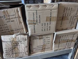lot 68 image: 9 Boxes of table bases, a new unass...