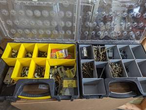 lot 77 image: 2 latching bofxes filled with fastn...