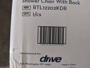 lot 170 image: New Drive medical shower chair with...