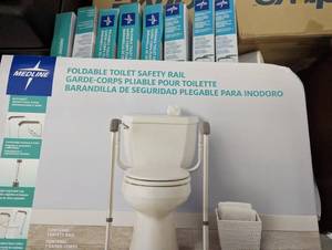 lot 176 image: Lot of 10 new Medline foldable toil...