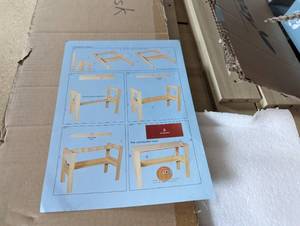 lot 92 image: New unassembled table...