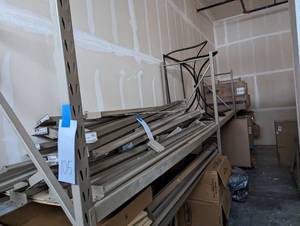 lot 105 image: 3 Sections of pallet racking with 8...