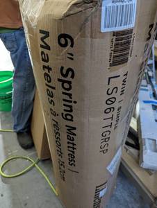 lot 115 image: New 6 spring mattress twin...