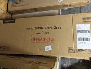 lot 163 image: Dark Grey foldable storage box cubb...
