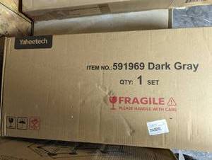 lot 164 image: Dark Grey foldable storage box cubb...