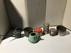 lot 16 image: Tina, watering cans, metal pails and more