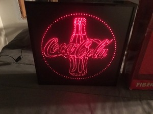lot 348 image: Coca Cola fiber optic light box