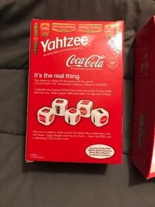 lot 357 image: 2 different Coca Cola Yahtzee games