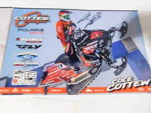 lot 203 image: 2 autographed posters from snow cross races