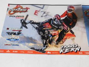 lot 201 image: 2 autographed posters from snow cross races