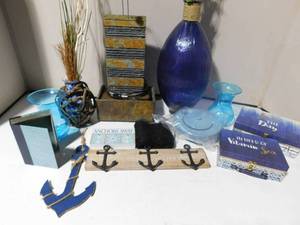 lot 245 image: Rock waterfall, Lg vase, coat rack and more