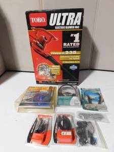 lot 268 image: Toro Ultra Electric Blower, Verizon vehicle charger, Premium stero head set and more
