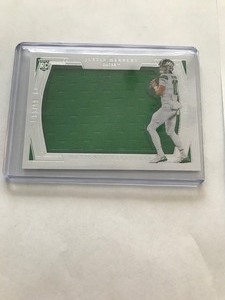 lot 422 image: 3 - 2020 Panini National Treasures Collegiate Football Cards - Justin Herbert, Hunter Renfrow and Team Quads card (Henry Riggs III, Jerry Rudy, Josh Jacobs, Tia Tagovailoa)