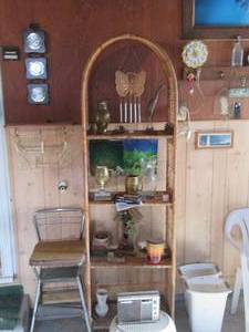 lot 27 image: 6 Arched 4-tier Wicker Rattan shel...