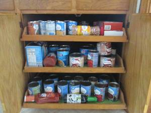 lot 42 image: All content of lower kitchen cupboa...