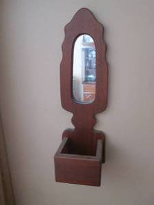 lot 57 image: Wood wall planter display box with ...