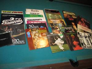 lot 112 image: Stack of Vintage vinyl record album...