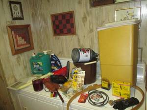 lot 168 image: Laundry and floor detergents, iron,...