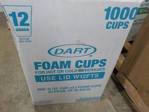 Dart 1000 Foam 12 oz Cups...