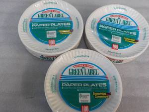 300 Green Label 9 White Paper Plat...