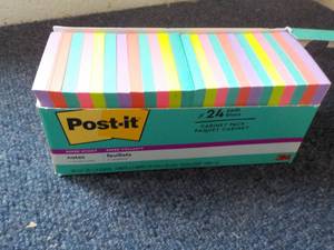 24 Post It 3 x 3 Pads...