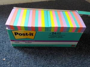 24 Post It 3 x 3 Pads...