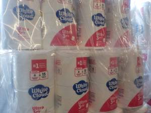 48 Rolls White Cloud 3 ply Toilet P...