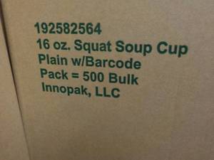 500 - 16 oz Soup Cups...