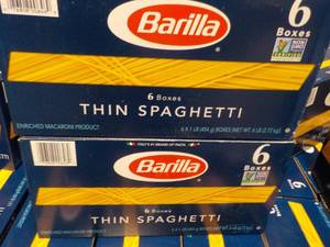 12 boxes Barilla Thin Spaghetti be...