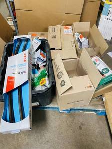 HUGE LOT of lighting, Plumbing and other electrical items, Halo, Extention Cords etc..