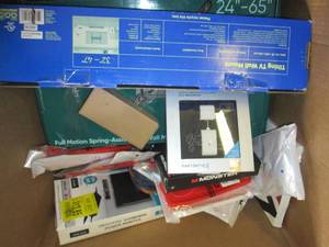 box of tv mounts and more ...