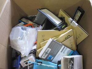box of cell phone covers and more ...
