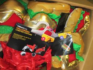 box of new pet costumes ...