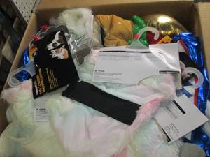 box of new pet costumes ...