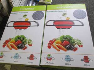 4 collapsible colander sets ...
