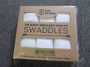 3 pack of oh baby organic muslin sw...