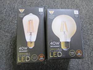 2 40 watt LED light bulbs ...