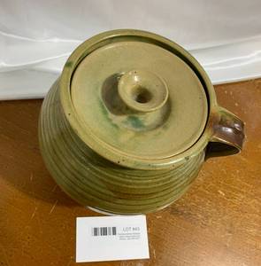 Large GreenBrown Cookie Jar