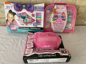 lot 45 image: Lot of Girls Hair Accessory and Crafting Kits and Light up Pillow